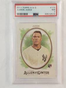 lot 13 image: Aaron Judge 2017 Rookie Allen & Ginter No. 172, PSA Graded 7 NM