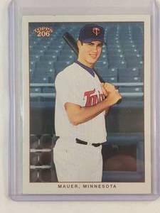 lot 18 image: Joe Mauer 2002 Rookie Topps 206 No. 271
