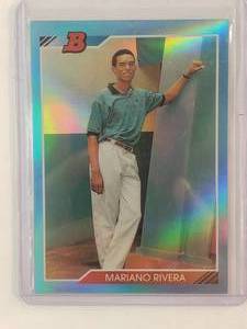 lot 42 image: Mariano Rivera 2013 Bowman Blue Refractor No. 302