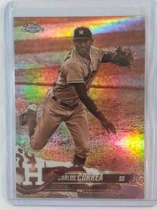 lot 43 image: Carlos Correa 2018 Topps Chrome Sepia Refractor 103 Chrome