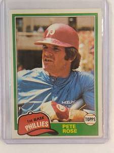 lot 47 image: Pete Rose 1981 Topps No. 180