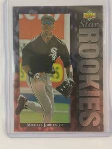lot 50 image: Michael Jordan MLB Rookie Upper Deck No. 19