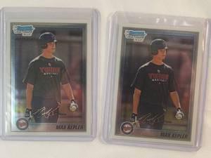 lot 51 image: Max Kepler Lot of 2 2010 1st Bowman Chrome No. BCP203