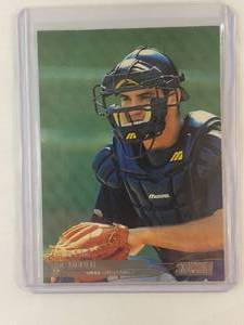 lot 52 image: Joe Mauer 2002 Topps Stadium Club Rookie No. 107