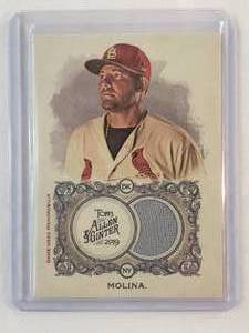 lot 59 image: Yadier Molina 2019 Allen & Ginter Relic No. FSRB-YM
