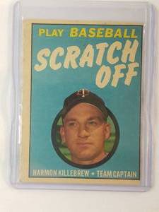 lot 68 image: 1970 Harmon Killebrew Play Baseball Scratch Off