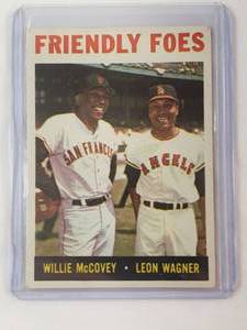 lot 70 image: 1964 Friendly Foes Topps No. 41 Willie McCovey, Leon Wagner