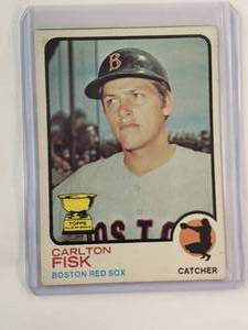 lot 120 image: Carlton Fisk 1973 Topps All-Star Rookie No. 193