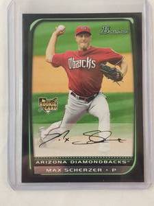 lot 125 image: Max Scherzer 2008 Bowman Rookie No. BDP33
