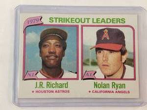 lot 129 image: 1979 Strikeout Leaders J.R. Richard, Nolan Ryan No. 206