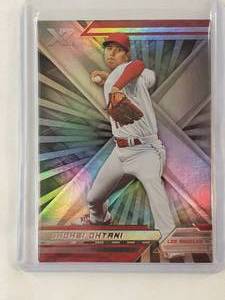 lot 133 image: Shohei Ohtani 2022 Panini Chronicles XR Foil Thick Stock No. 18
