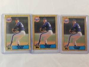 lot 144 image: Nolan Ryan Lot of 3 1987 Topps No. 757