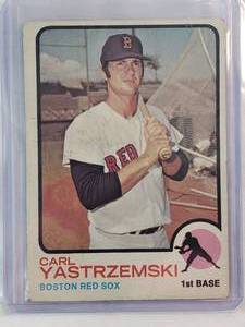 lot 163 image: Carl Yastrzemski 1973 Topps No. 245
