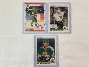 lot 182 image: Mike Modano Lot of 3 Rookie Cards 1990 Upper Deck No. 346, Upper Deck No. 46, Score No. 120