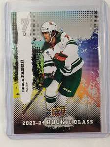 lot 192 image: Brock Faber 2023-4 Upper Deck Rookie Class No. CC-13