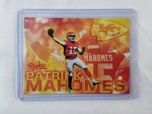 lot 204 image: Patrick Mahomes Rookie ESPN NFL Draft Round 1 Pick 10