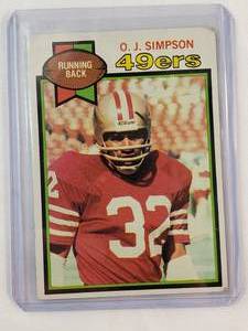 lot 209 image: O.J. Simpson 1979 Topps No. 170