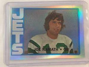 lot 234 image: Joe Namath 1996 Topps Refractor No. 100