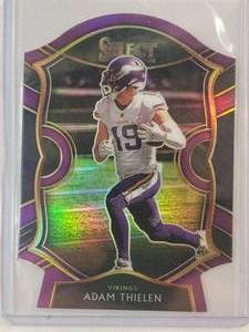 lot 254 image: Adam Thielen 20202021 Panini Select Concourse Die Cut Prizm No. 14
