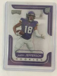 lot 264 image: Justin Jefferson Rookie 2020 Panini Chronicles Insert NO. M-10