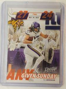 lot 265 image: T.J. Hockenson 2023 Panini Prestige Any Given Sunday No. AGS-16, Numbered 2250