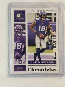 lot 272 image: Justin Jefferson Rookie 2020 Panini Chronicles No. 62