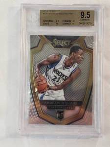 lot 277 image: Andrew Wiggins 2014-15 Select No. 120 Beckett Graded 9.5 Gem Mint