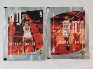 lot 280 image: Michael Jordan Lot of 2 Packs of Stickers