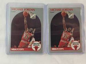 lot 282 image: Michael Jordan Lot of 2 1990 Nba Properties No. 65