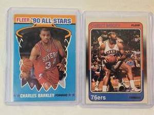 lot 283 image: Charles Barkley Lot of 2 Fleer 90 All-Stars No. 1 of 12, 1988 Fleer 85 of 132
