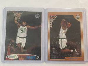 lot 292 image: Paul Pierce Lot of 2 Rookie Cards 1999 Topps No. 203, 1999 Topps No. 135