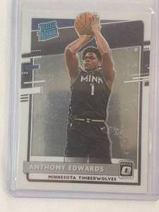 lot 295 image: Anthony Edwards 2020-21 Panini Donruss Optic Rated Rookie No. 151
