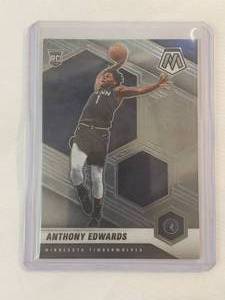 lot 298 image: Anthony Edwards 2020-21 Panini Mosaic Rookie No. 201