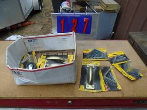 lot 127 image: Box of Stanley hardware. As shown.