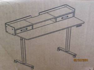 electric standing desk with drawers...
