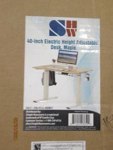 40 inch electric height adjustable desk maple