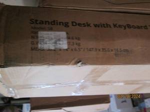 standing desk with keyboard tray electric