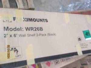 2 foot x 6 foot wall shef 2 pack...
