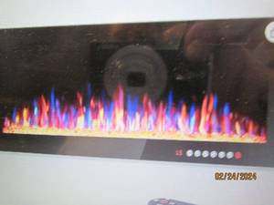 60 inch recessed and wall mounted electric fireplace low noise 750-1500w
