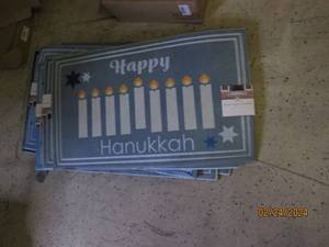 lot of 16 hanukkah various door mats