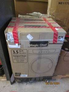 magic chef 3.5 cu.ct dryer open box...