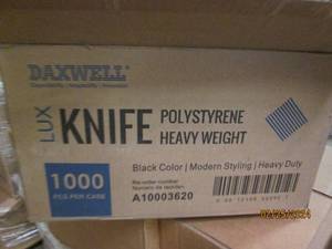 daxwell black plastic knives 1000pc case