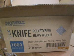 daxwell black plastic knives 1000pc case