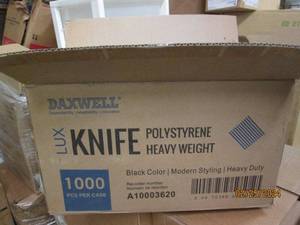 daxwell black plastic knives 1000pc case