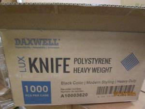 daxwell black plastic knives 1000pc case