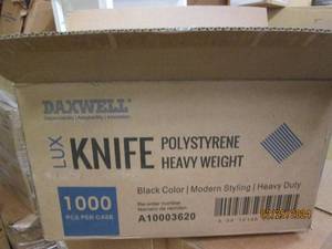 daxwell black plastic knives 1000pc case