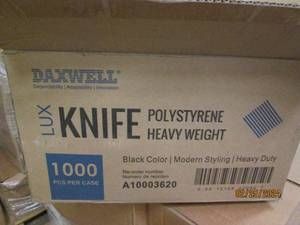 daxwell black plastic knives 1000pc case