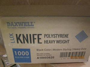 daxwell black plastic knives 1000pc case