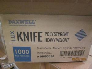 daxwell black plastic knives 1000pc case