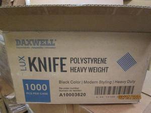 daxwell black plastic knives 1000pc case